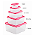 Tupperware® Kit Basic Line 5 Pecas Tampa Rosa - Imagem 4