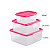 Tupperware® Kit Basic Line 3 Pecas Tampa Rosa - Imagem 2