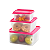 Tupperware® Kit Basic Line 3 Pecas Tampa Rosa - Imagem 3