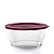 Tupperware Kit Tigelas Clear Policarbonato 3 Pecas Tampa Marsala - Imagem 3