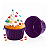 Tupperware Kit 2 Micro Cook Cupcake 150ml Roxo - Imagem 1