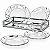 Tupperware Kit Prato Prisma Policarbonato 4 Pecas Transparente - Imagem 2