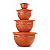 Tupperware Kit 4 Tigelas Murano Cactos e Suculentas 4,3L + 2,5L + 1,3L + 200ml - Imagem 1