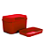 Tupperware Visual Box com Bandeja 4,5 Litros Vermelho - Imagem 2