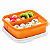 Tupperware Basic Line 550ml Com Divisórias Laranja - Imagem 1