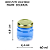 POTE MINI VIDRO GELEINHA 40 ml - TAMPA DOURADA - Imagem 1