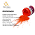 CORANTE EM PÓ PARA VELAS - VERMELHO FOGO FLUORESCENTE  7g - SARAMANIL - Imagem 2