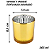 COPO WHISKY INSIDE ESPELHADO DOURADO - 265 ml - Imagem 1