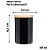 COPO MINI VIDRO TAMPA HERMETICA - PRETO BRILHANTE 60 ml - Imagem 1