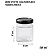 MINI POTE QUADRADO TAMPA PRETA - 50 ML - Imagem 1