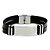 Pulseira de couro Black Piano - Imagem 1