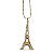 Colar dourado Torre Eiffel com Strass - Imagem 2