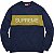 Moletom Supreme Zig Zag Stitch Panel Crewneck Navy - Imagem 1