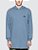 Camiseta Stussy Long Sleeve Hood - Blue - Imagem 2
