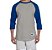 Camiseta Champion Raglan Baseball - Grey/Blue - Imagem 1