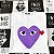 Camiseta Comme des Garcons Play Purple Heart - White - Imagem 2