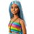 Boneca Barbie Fashionistas Cabelo Azul Blusa Arco-Íris - Mattel - Imagem 3