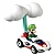 Carrinho Hot Wheels Mario Kart Luigi P-Wing Cloud Glider - Mattel - Imagem 1