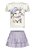 CONJUNTO INFANTIL MENINA COM SHORTS SAIA E BLUSA ESTAMPADA - Imagem 2