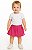 SHORTS SAIA INFANTIL MENINA EM MOLETOM DE ALGODÃO - Imagem 1