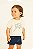 CONJUNTO INFANTIL FEMININO COM SHORTS JEANS E CAMISETA ESTAMPADA COM STRASS - Imagem 3