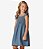 VESTIDO INFANTIL EM LIGHT DENIM COM BABADOS E LASTEX - Imagem 2