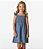 VESTIDO INFANTIL EM LIGHT DENIM COM BABADOS E LASTEX - Imagem 1