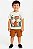 Conjunto Infantil Menino com Camiseta em Meia Malha e Bermuda em Moletinho - Imagem 2