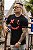 camiseta santoyo masculina preta com detalhes vermelho na costura - Imagem 1