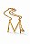 Colar Letra M em Metal Dourado - Imagem 1