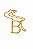 Colar Letra B Dourado Elegante - Imagem 1