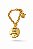 Colar Feminino Pingente Redondo Dourado - Imagem 1