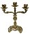 Castiçal 3 Velas Bronze Presentes Decoração Igrejas Religião - Imagem 2