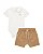 Conjunto Onda Marinha Body Polo Manga Curta com Bermuda Estampada P ao G - Imagem 2