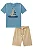 Conjunto Luc.boo Camiseta Barco Bordado e Bermuda Infantil 4 ao 12 - Imagem 2