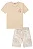 Conjunto Luc.boo Infantil Camiseta Logo e Bermuda Moletom Linho 4 ao 12 - Imagem 2