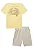 Conjunto Luc.boo Camiseta Estampa Frontal e Bermuda Moletom Bolsos 4 ao 12 - Imagem 2