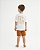 Conjunto Onda Marinha camiseta flamê estampada e bermuda moletom 4 ao 10 - Imagem 1