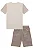 Conjunto Luc.boo Camiseta com Bolso e Bermuda Sarja - 6 ao 10 - Imagem 3