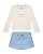 Conjunto Somnii Infantil Blusa Bordada e Shorts Saia com Strass - 4 ao 12 - Imagem 4