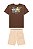 Conjunto Onda Marinha Camiseta Estampada Bermuda com Bolso 4 ao 10 - Imagem 6
