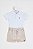 Conjunto Onda Marinha Body Suede Bermuda Listrada P ao GG - Imagem 1