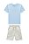 Conjunto Onda Marinha Camiseta Estampada Bermuda Listrada 1 ao 10 - Imagem 5