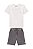 Conjunto Onda Marinha Camiseta Flamê Bermuda Moletinho 4 ao 10 - Imagem 5