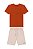 Conjunto Onda Marinha Camiseta Estampada Bermuda Sarja 10 ao 14 - Imagem 4