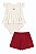 Conjunto Kiki Body Bordado Babado Shorts Strass P ao G - Imagem 2