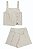 Conjunto Menina Anjo Blusa Botões Shorts Saia Texturizado 12 ao 16 - Imagem 1
