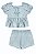 Conjunto Menina Anjo Blusa Manga Bufante Shorts Plaquinha 12 ao 18 - Imagem 4