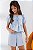 Conjunto Menina Anjo Blusa Manga Bufante Shorts Plaquinha 12 ao 18 - Imagem 1