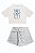 Conjunto Menina Anjo Blusa Boxy Bordado Shorts Saia 12 ao 18 - Imagem 4